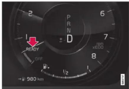 2 P R N D 1 READY OFF 1/2 8 rpm x1000 980 km 400km