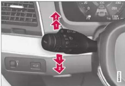 VOLVO XC90 (2017) - Utiliser les clignotants - 1