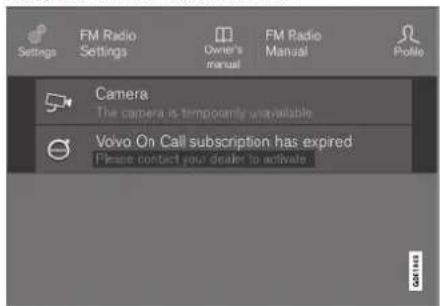 VOLVO XC90 (2017) - Gérer les messages sur l'écran central - 1