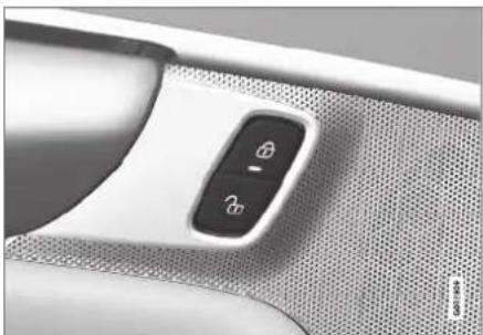 VOLVO XC90 (2017) - Verrouiller et déverrouiller depuis l'intérieur de la voiture - 1