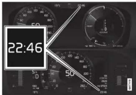 VOLVO XC90 (2017) - Heure et Date - 1
