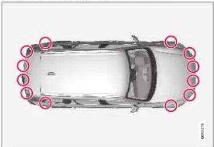 VOLVO XC90 (2017) - Entretien recommandé de l'aide active au stationnement - 1