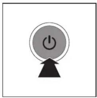 Simple icon of a power button with an upward arrow, no text or symbols present