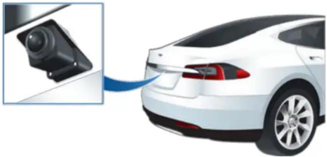 TESLA Model S (2014) - Emplacement de la caméra - 1