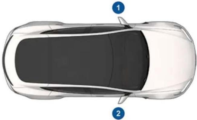 TESLA Model S (2014) - Emplacement des composants - 1