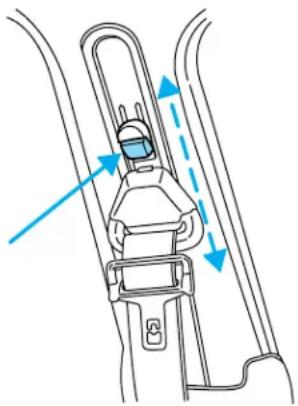 FORD Expedition (2005) - Réglage de la hauteur des ceintures de sécurité des première et deuxième rangées - 1
