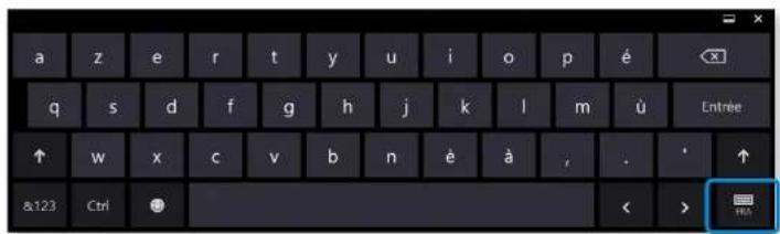 a z e r t y u i o p é q s d f g h j k l m û Entrée ↑ w x c v b n ê à , . &123 Ctrl < > HUA
