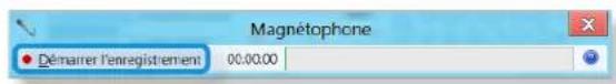 Magnétophone • Démairer l'enregistrement 00.00.00