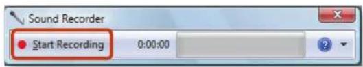 Sound Recorder Start Recording 0:00:00 ?