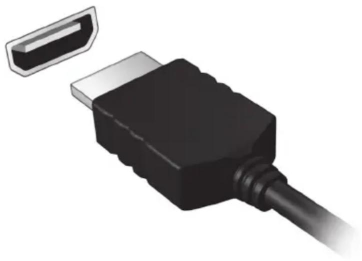Illustration of a black USB connector with a separate white connector (no text or symbols).