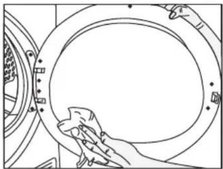 BEKO DH 8534 GX0 - Pluisfilter / Binnenkant vuldeur reinigen - 3