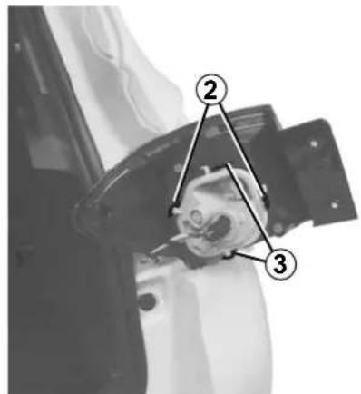 Technical diagram of a mechanical component with numbered parts labeled ② and ③