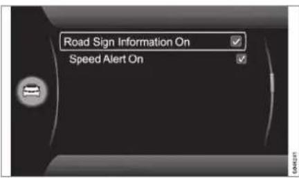 Road Sign Information On Speed Alert On