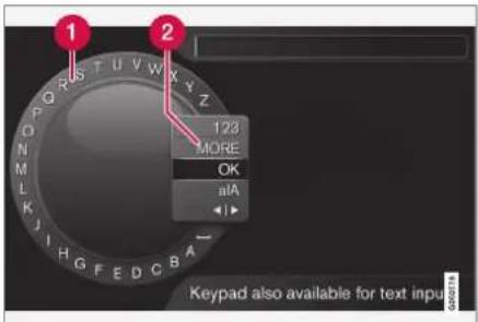 1 2 123 MORE OK aIA Keypad also available for text input