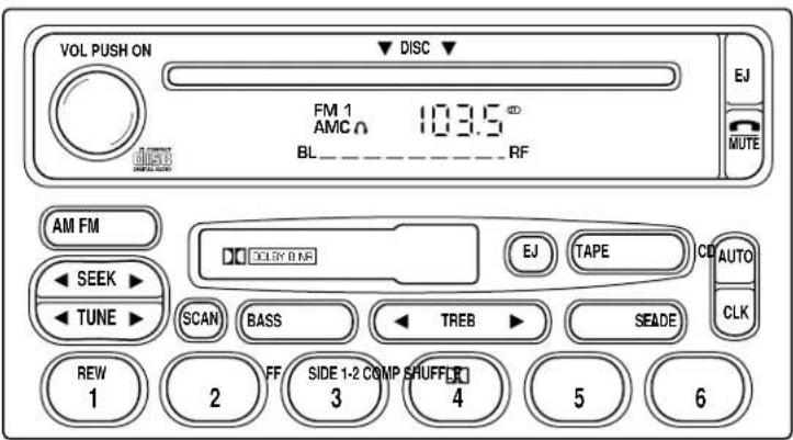 FORD Escape (2002) - CHAÎNE AUDIO AM/FM STÉRÉO HAUT DE GAMME AVEC LECTEUR DE CASSETTES ET LECTEUR DE DISQUES COMPACTS - 1
