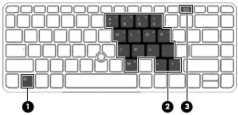 HP ProBook 645 G1 - En utilisant le pavé numérique intégré (certains modèles uniquement) - 1