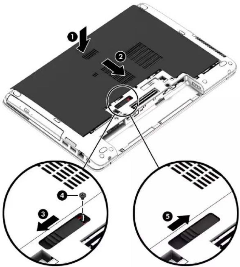 HP ProBook 645 G1 - Remise en place du cache de service - 2