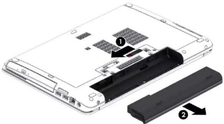 HP ProBook 645 G1 - Retrait d'une batterie - 1