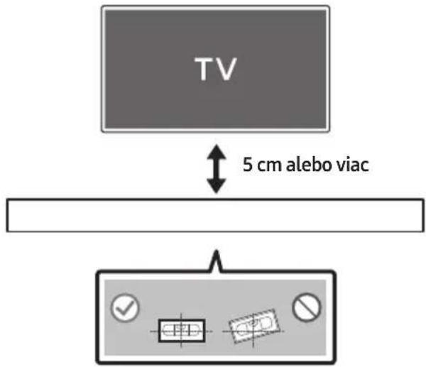 TV 5 cm alebo viac