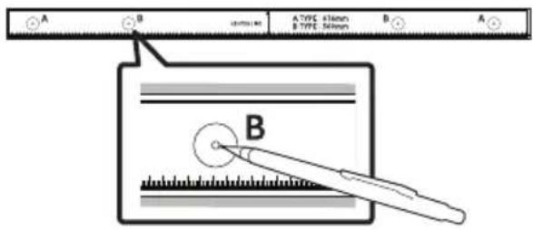 A B TYPE 51mm TYPE 50mm A B