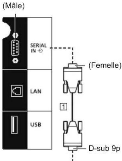 (Mâle) SERIAL IN LAN USB (Femelle) 1 D-sub 9p