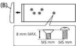 (B), 8 mm MAX., MS mm, MS mm