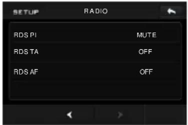 RDS PI MUTE RDS TA OFF RDS AF OFF