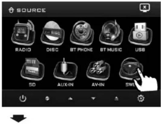 SOURCE RADIO DISC BT PHONE BT MUSIC USB SD AUX-IN AV-IN SWL