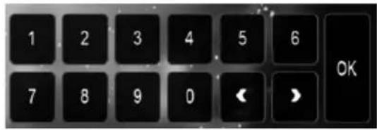 1 2 3 4 5 6 7 8 9 0 < > OK