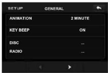 SETUP GENERAL ANIMATION 2 MINUTE KEY BEEP ON DISC ... RADIO ...