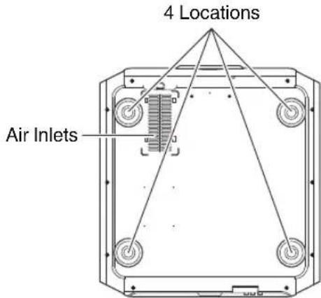 4 Locations Air Inlets