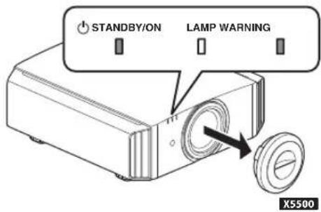 STANDBY/ON LAMP WARNING X5500