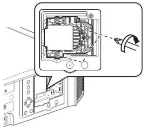Diagram showing a computer monitor internal structure with a pencil inserted, no text or symbols present.