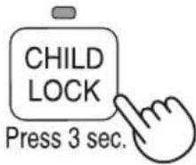 CHILD LOCK Naciśnij 3 sek.