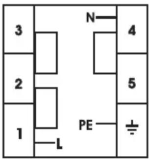 3 2 1 L N 4 5 PE ±