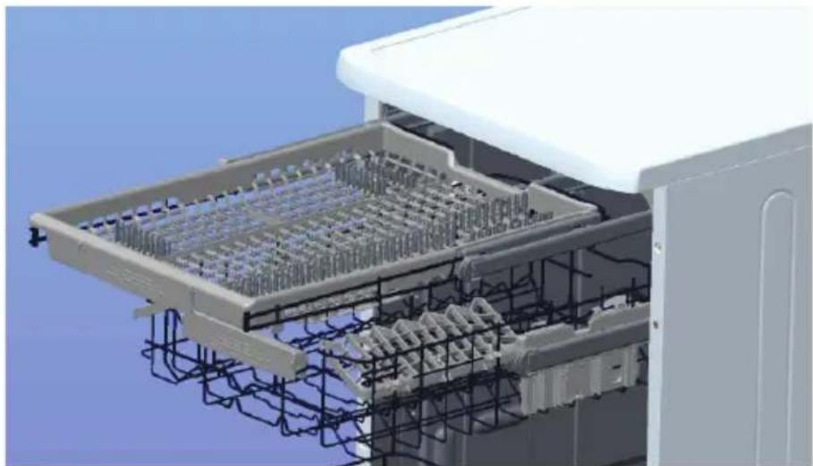 SHARP QW-S22F472I - Höhenverstellung des gefüllten oberen Korbs - 4