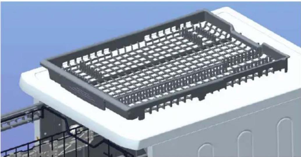 SHARP QW-S22F472I - Höhenverstellung des gefüllten oberen Korbs - 5