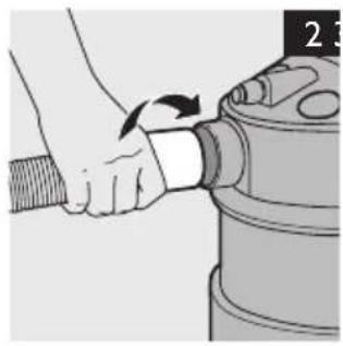 Illustration of a hand pressing down on a mechanical component with a circular arrow indicating rotation (no text or symbols).