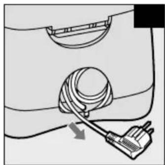 Diagram of a device with a bulb and plug, no text or symbols present