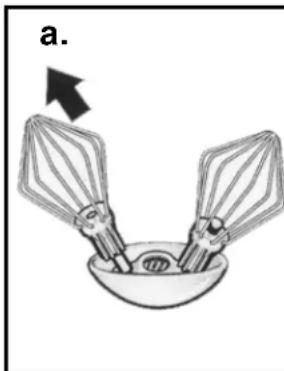 Illustration of a bowl with whiskers and two handles, no text or symbols present