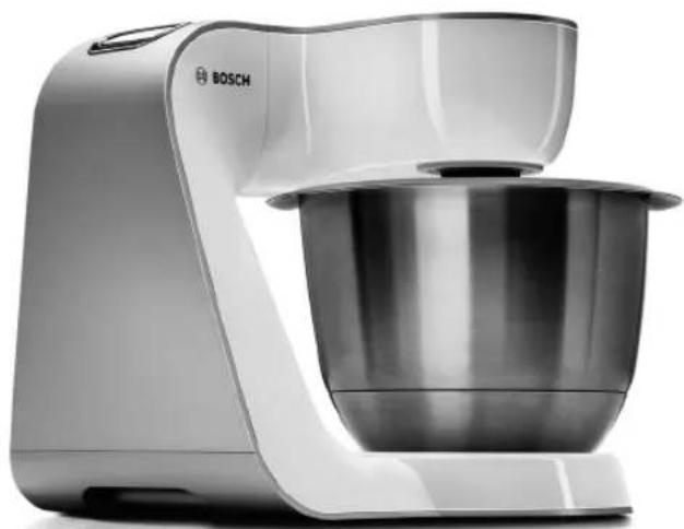 Exterior view of a Bosch milk mixer. No text or symbols visible on the device body.