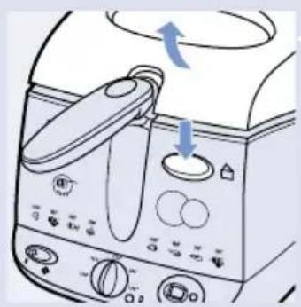 Line drawing of a toaster oven with control panel and buttons (no text or symbols)