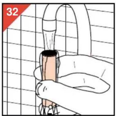 Illustration of a hand holding a pipe with water flowing, against a grid background (no text or symbols)