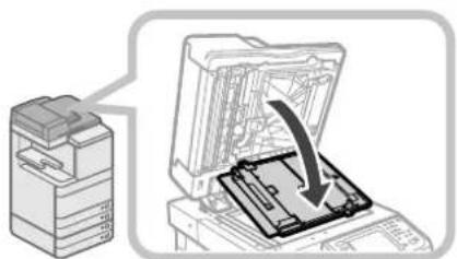 CANON ImageRUNNER ADVANCE C5235i - Tirez sur le levier au-dessus du chargeur, puis ouvrez le capot de lecture de document. - 1