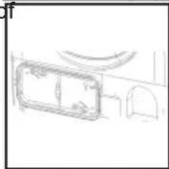 Simple line drawing of a rectangular object with internal components and curved lines, no text or symbols present.