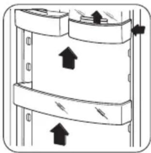 ZANKER KBA14401SK - Positioning the door shelves - 1