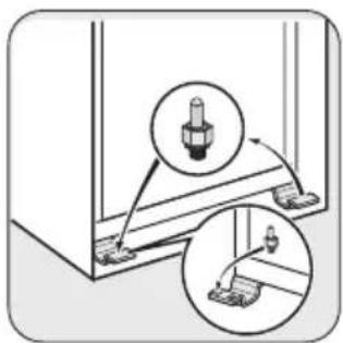 Diagram showing two views of a mechanical assembly with a bolt and base, no text or symbols present
