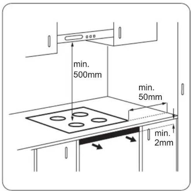Diagram showing a hand pouring liquid into a recycling bin with an arrow indicating direction and a recycling symbol.