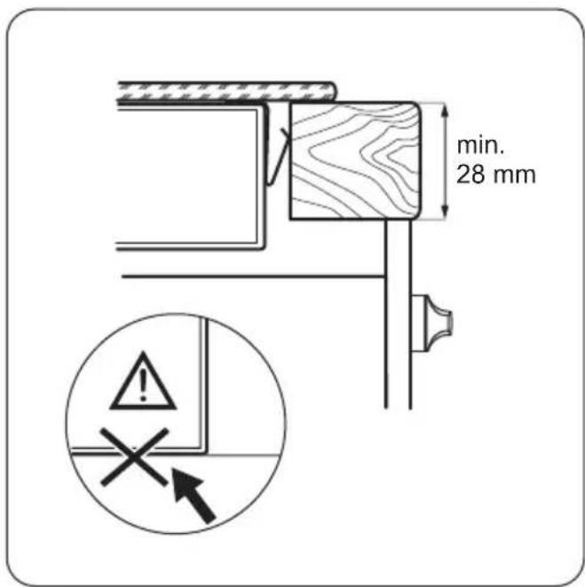 min. 28 mm !