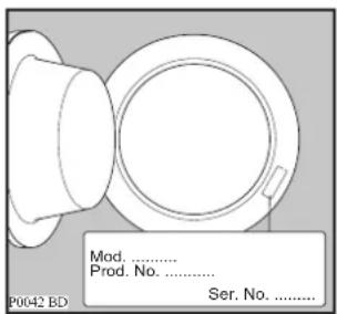 Mod. ...... Prod. No. ...... Ser. No. ...... P0042 BD